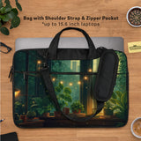 Cozy Green Window Laptop Sleeve & Bag - Deskneko