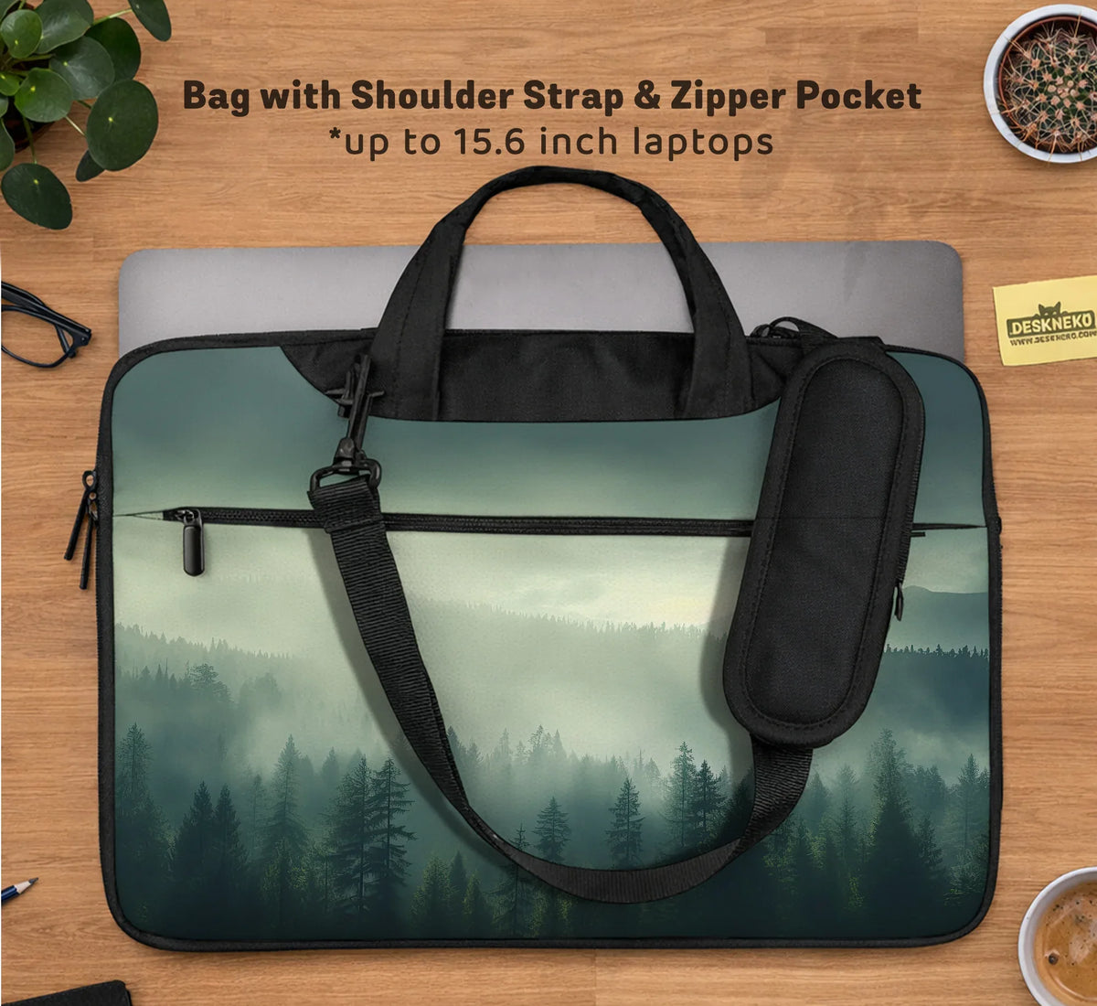 Misty Forest Nordic Laptop Sleeve - Deskneko