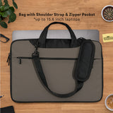 Cocoa Laptop Sleeve Case, Minimalist Padded Notebook Cover - Deskneko