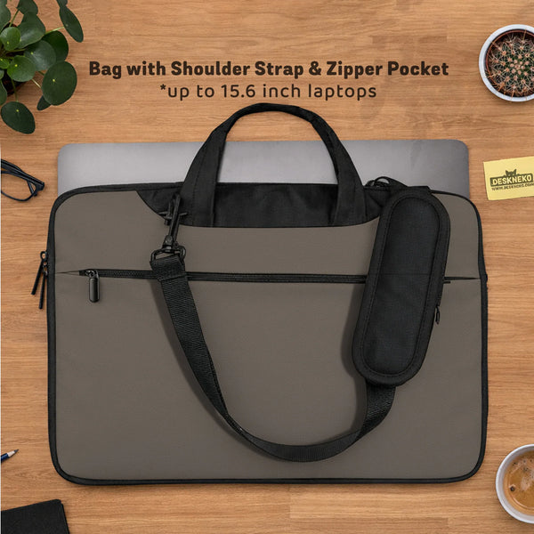 Cocoa Laptop Sleeve Case, Minimalist Padded Notebook Cover - Deskneko