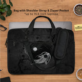Dark Koi Yin Yang Laptop Sleeve & Bag, Japanese Ink Case - Deskneko