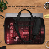 Red Cyberpunk Laptop Sleeve & Bag - Deskneko