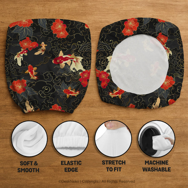 Koi Fish Desk Chair Cover - Deskneko