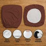 Mahogany Brown Desk Chair Cover - Deskneko