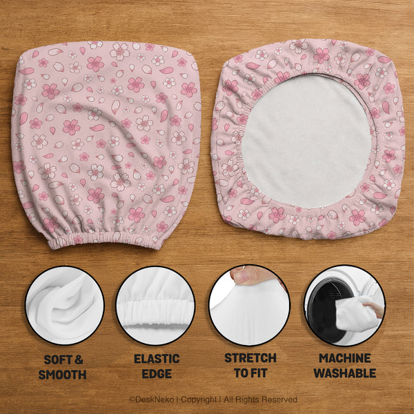 Sakura Blossom Desk Chair Cover - Chair Covers - Deskneko - Desk Chair Covers