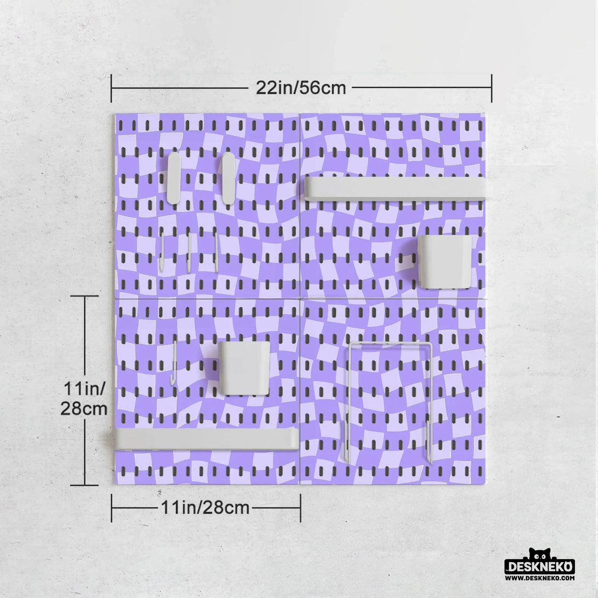 Cute Purple Pegboard - Deskneko