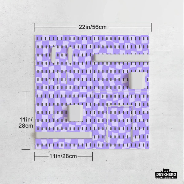 Cute Purple Pegboard - Deskneko