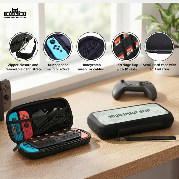 Custom Switch Case for Switch 2 and Switch 1 - Nintendo Switch Accessories - Deskneko - Switch Accessories