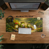 Forest Frogs Desk Mat - Deskneko