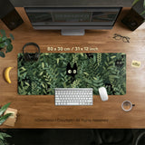 Botanical Cat Ergonomic Mousepad with Wrist Rest for Desk Comfort - Deskneko