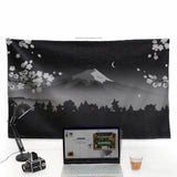 Black Mount Fuji Wall Tapestry - Wall tapestry - Deskneko - Wall Tapestries