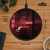 Neon Cat Skyline Wireless Charger - Deskneko