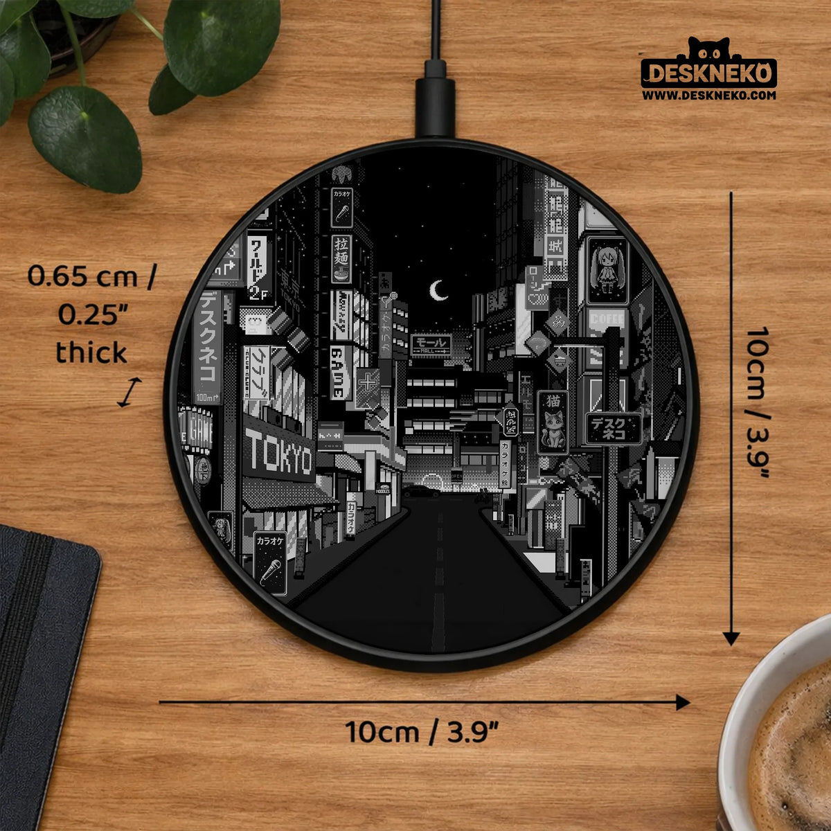 Tokyo Pixel Night Wireless Charger - Deskneko