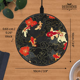Japanese Koi Floral Wireless Charger - Deskneko