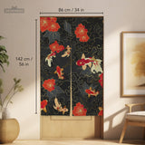 Japanese Koi Fish Noren Door Curtain Room Divider - Deskneko