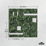 Botanical Cat Desk Pegboard Organizer, Forest Green Workspace Storage - Deskneko