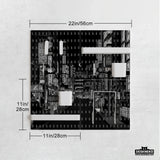 Tokyo Night Pixel Pegboard Organizer, Cyberpunk Wall Storage - Deskneko