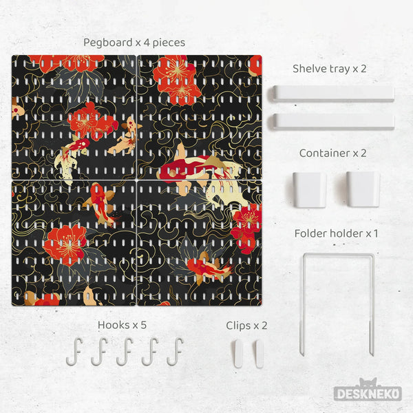 Koi Fish Pegboard Set - Deskneko