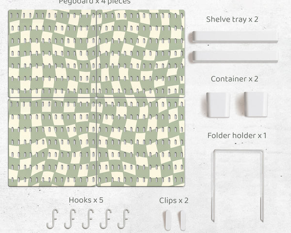 Green Checker Pegboard - Pegboard - Deskneko - Pegboards