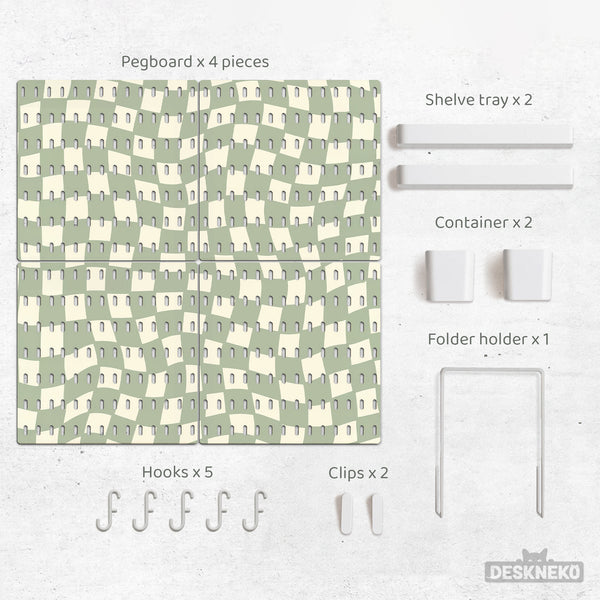 Green Checker Pegboard - Pegboard - Deskneko - Pegboards