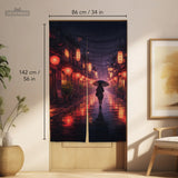 Lofi Anime Alley Noren Door Curtain - Deskneko