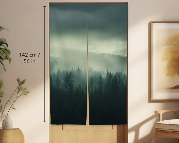 Misty Forest Noren Door Curtain - Deskneko