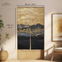 Gold Black Abstract Noren Door Curtain - Deskneko
