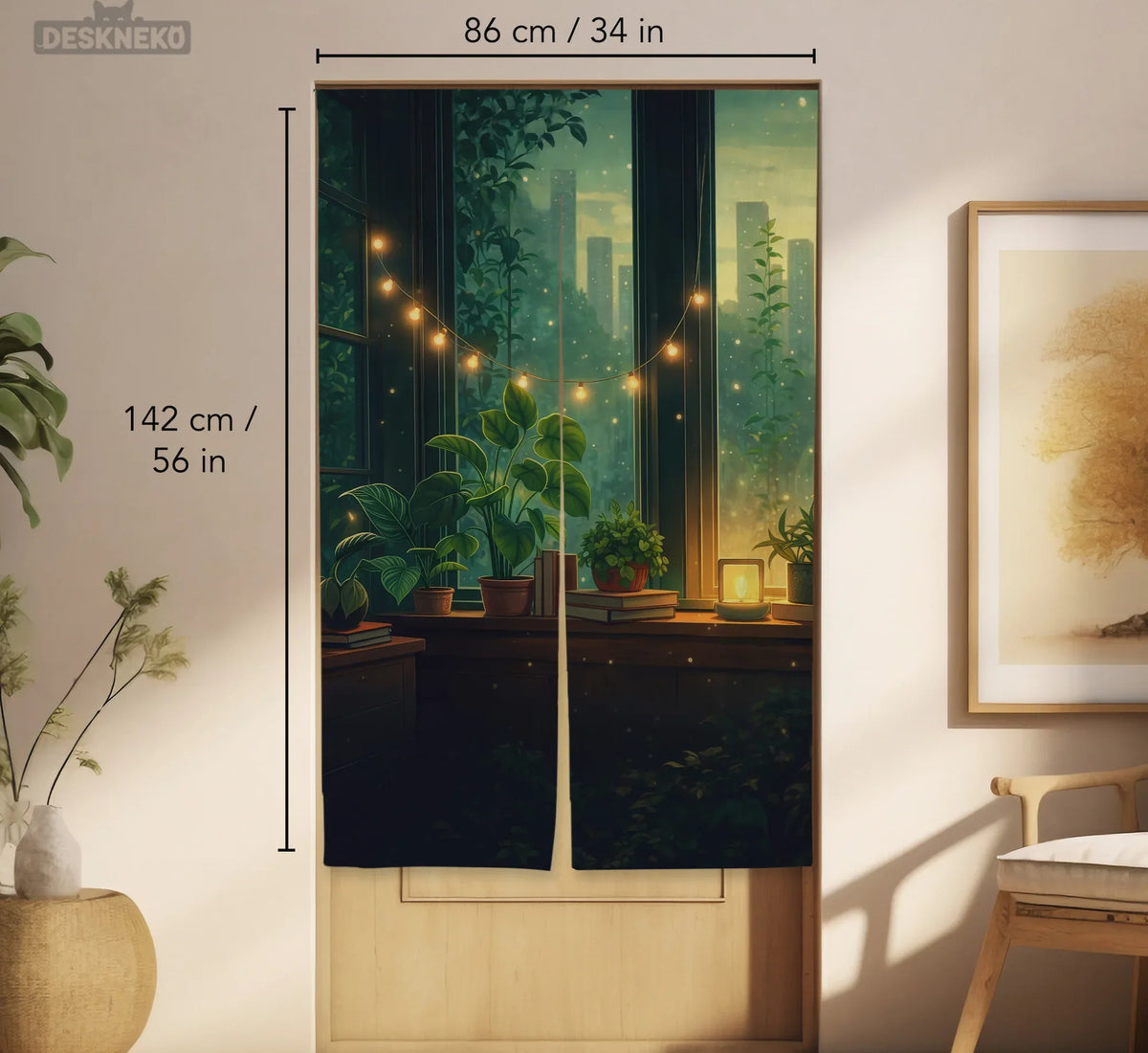 Lofi Cozy Noren Door Curtain - Deskneko
