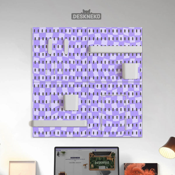 Cute Purple Pegboard - Deskneko