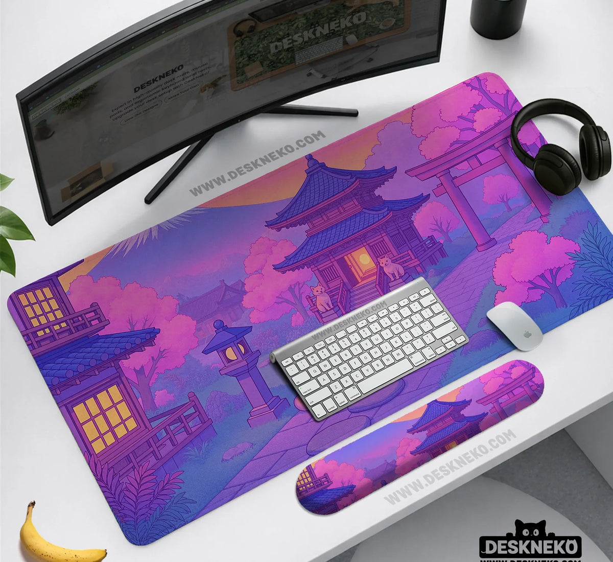 Sakura Ergonomic Wrist Rest - Deskneko