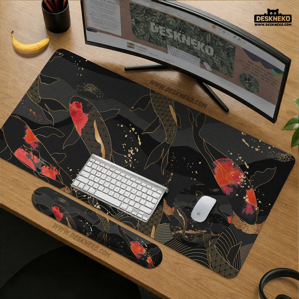 Koi Fish Art Ergonomic Mousepad & Wrist Rest - Ergonomic Mousepads & Wrist Rests - Deskneko - Mousepads & Wrist Rests