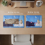 Blue Anime Aesthetic Desk Mat Mousepad - Desk Mat - Deskneko - Desk Mats & Mousepads
