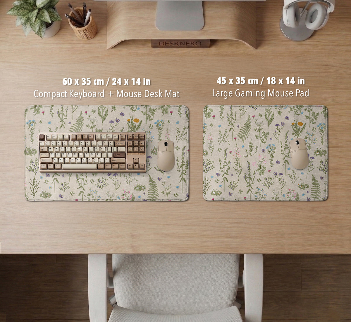 Wildflower Pattern Desk Mat - Desk Mat - Deskneko - Desk Mats & Mousepads