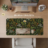 Dark Botanical Desk Mat - Desk Mat - Deskneko - Desk Mats & Mousepads