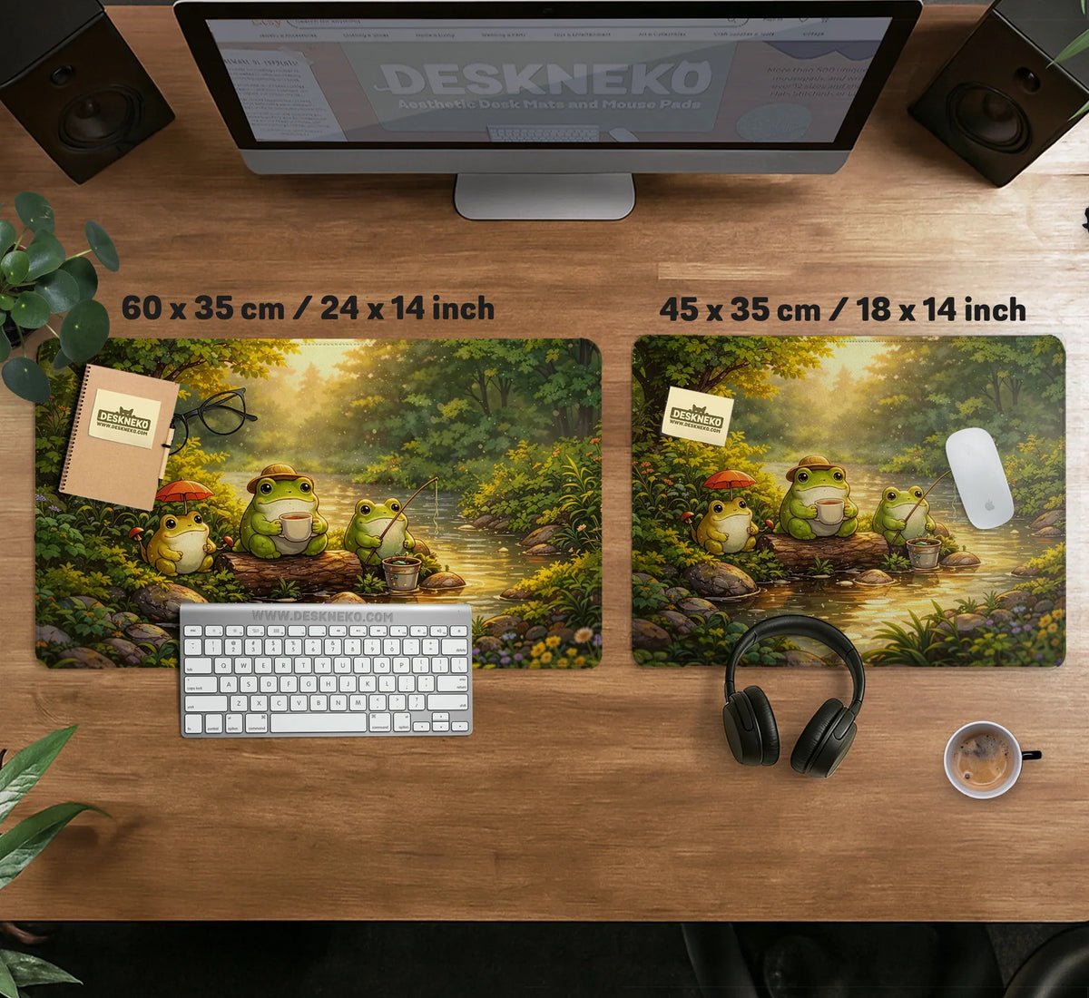 Forest Frogs Desk Mat - Deskneko