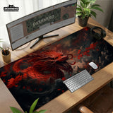 Crimson Red Dragon Desk Mat Mousepad - Desk Mat - Deskneko - Desk Mats & Mousepads