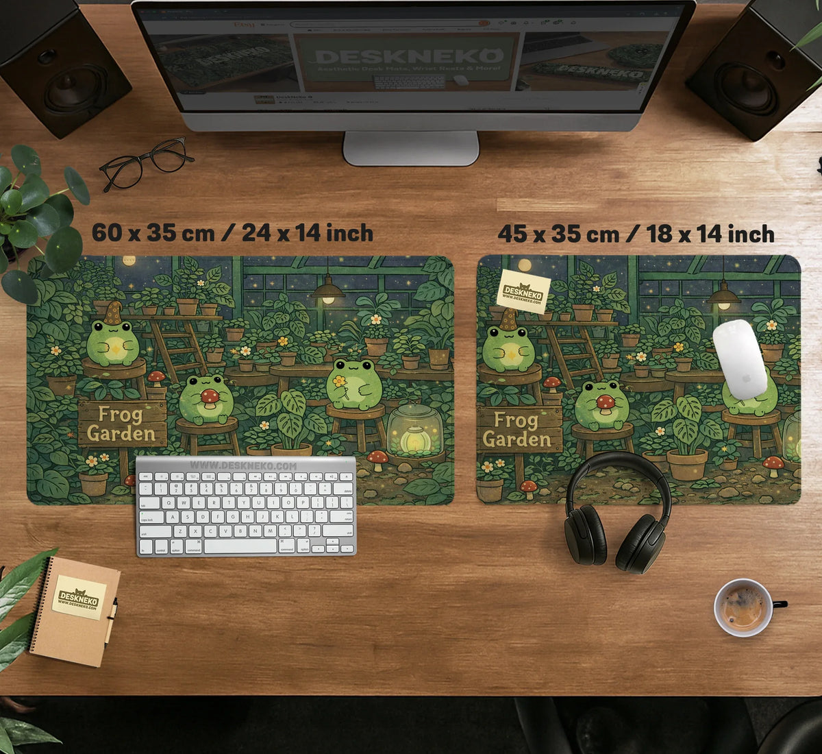 Frog Garden Deskmat - Deskneko