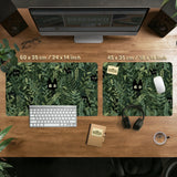 Botanical Cat Ergonomic Mousepad with Wrist Rest for Desk Comfort - Deskneko