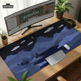 Blue Cat Hills Gaming Desk Mat Extended Mousepad - Deskneko