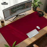 Burgundy Desk Mat for Gaming and Office Desks | Premium Mousepad - Deskneko
