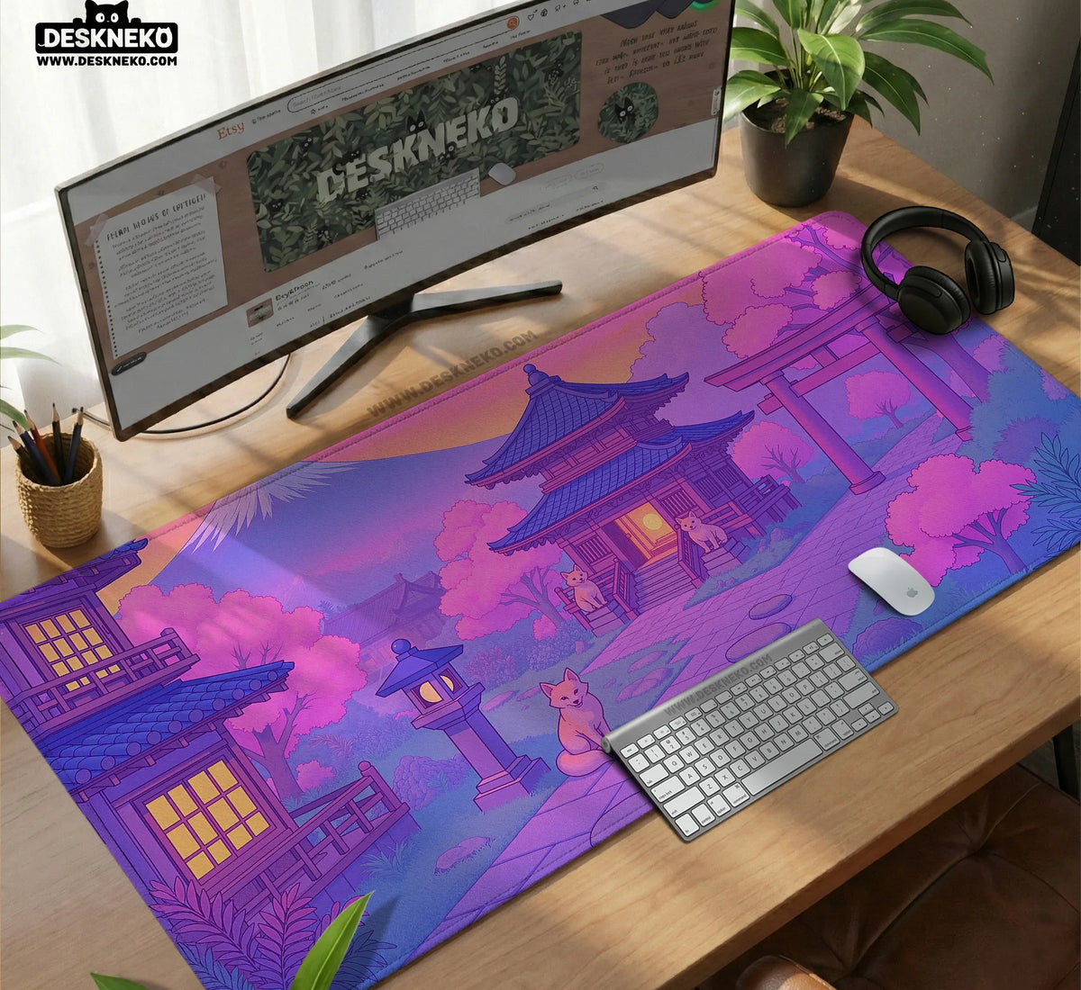 Pastel Sakura Anime Mousepad - Deskneko