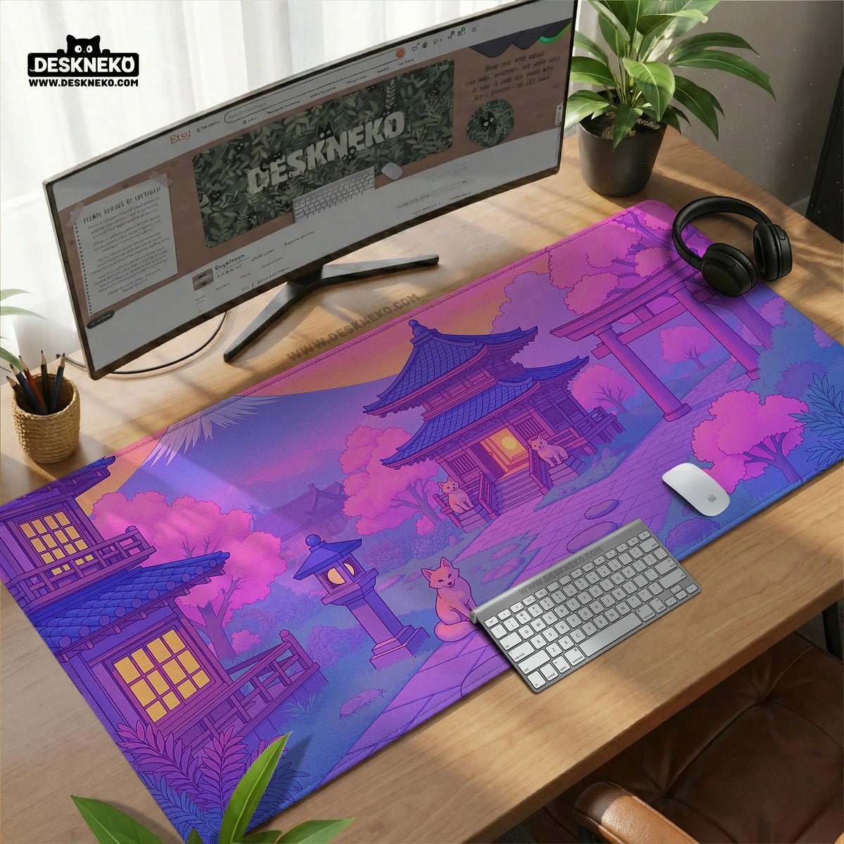 Pastel Sakura Anime Mousepad - Deskneko