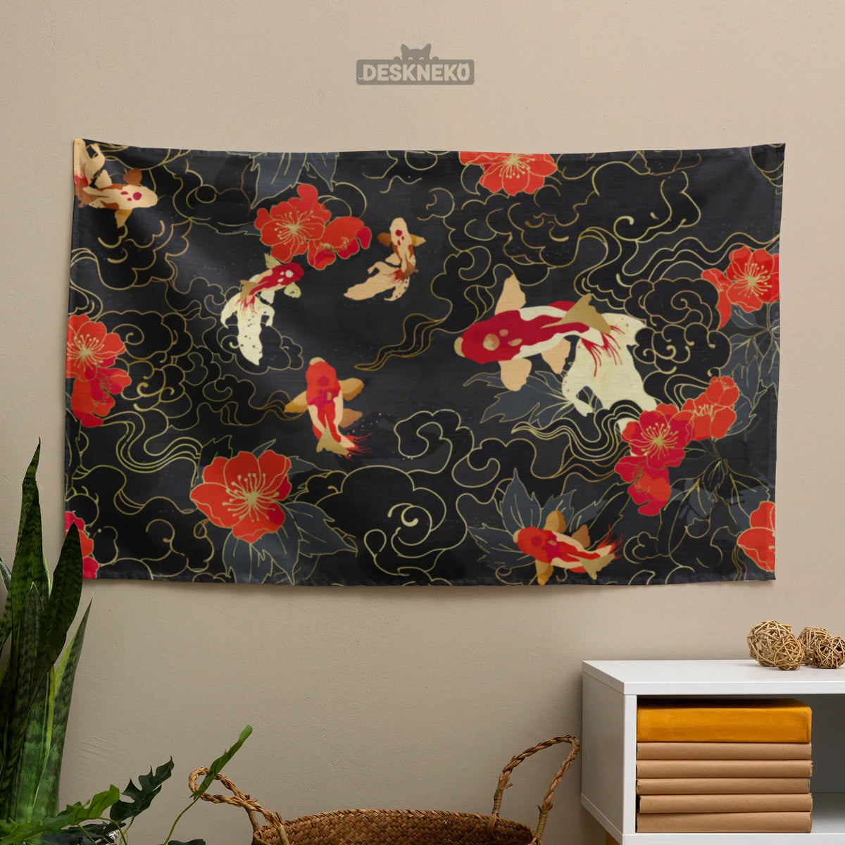 Koi Fish Wall Tapestry - Deskneko