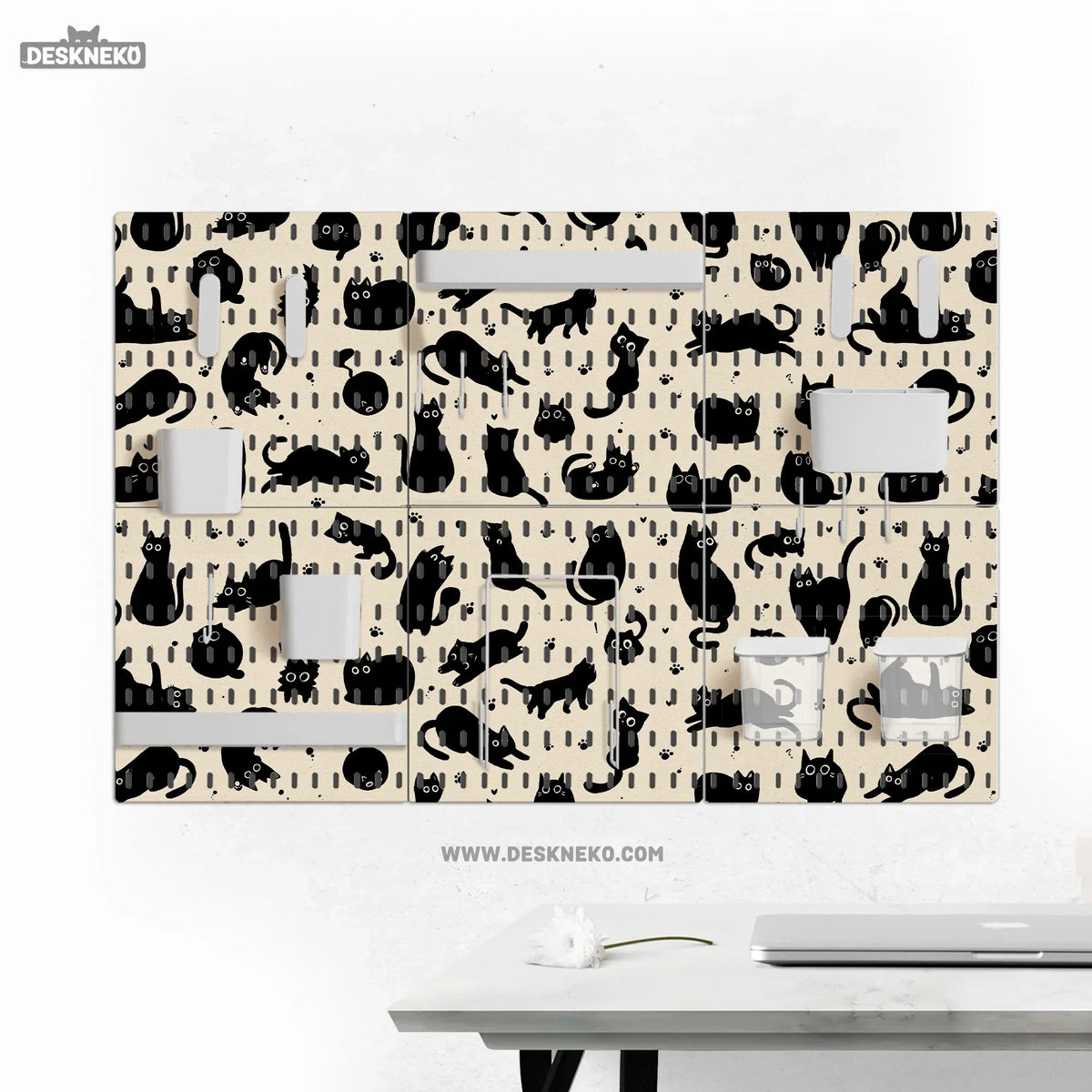 Black Cats Pegboard - Deskneko
