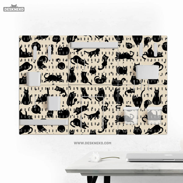 Black Cats Pegboard - Deskneko