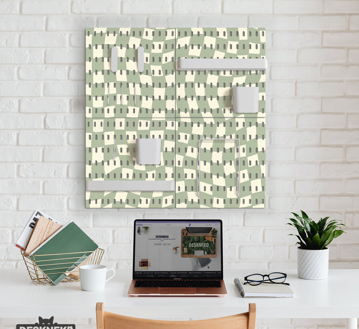 Green Checker Pegboard - Pegboard - Deskneko - Pegboards