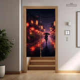 Lofi Anime Alley Noren Door Curtain - Deskneko