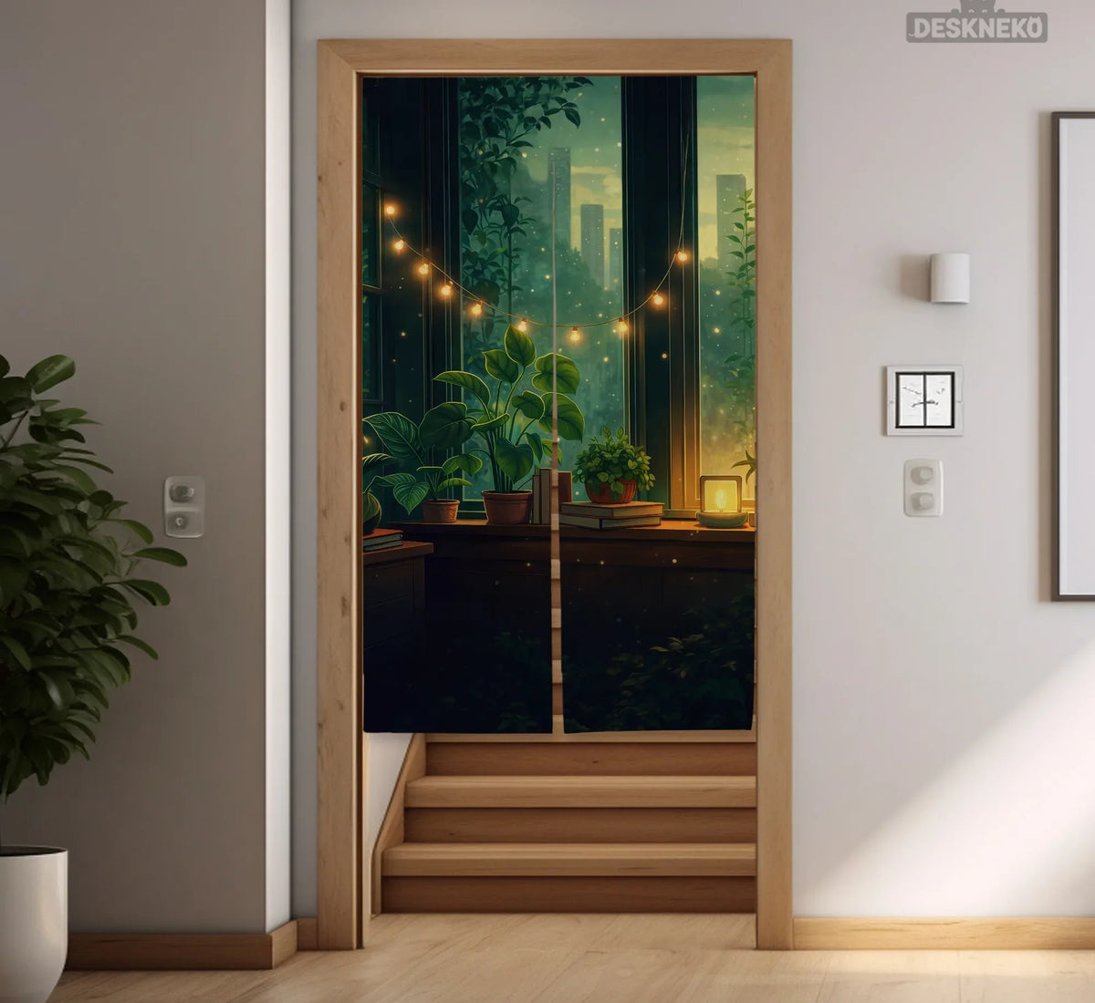 Lofi Cozy Noren Door Curtain - Deskneko
