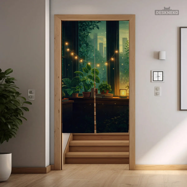 Lofi Cozy Noren Door Curtain - Deskneko