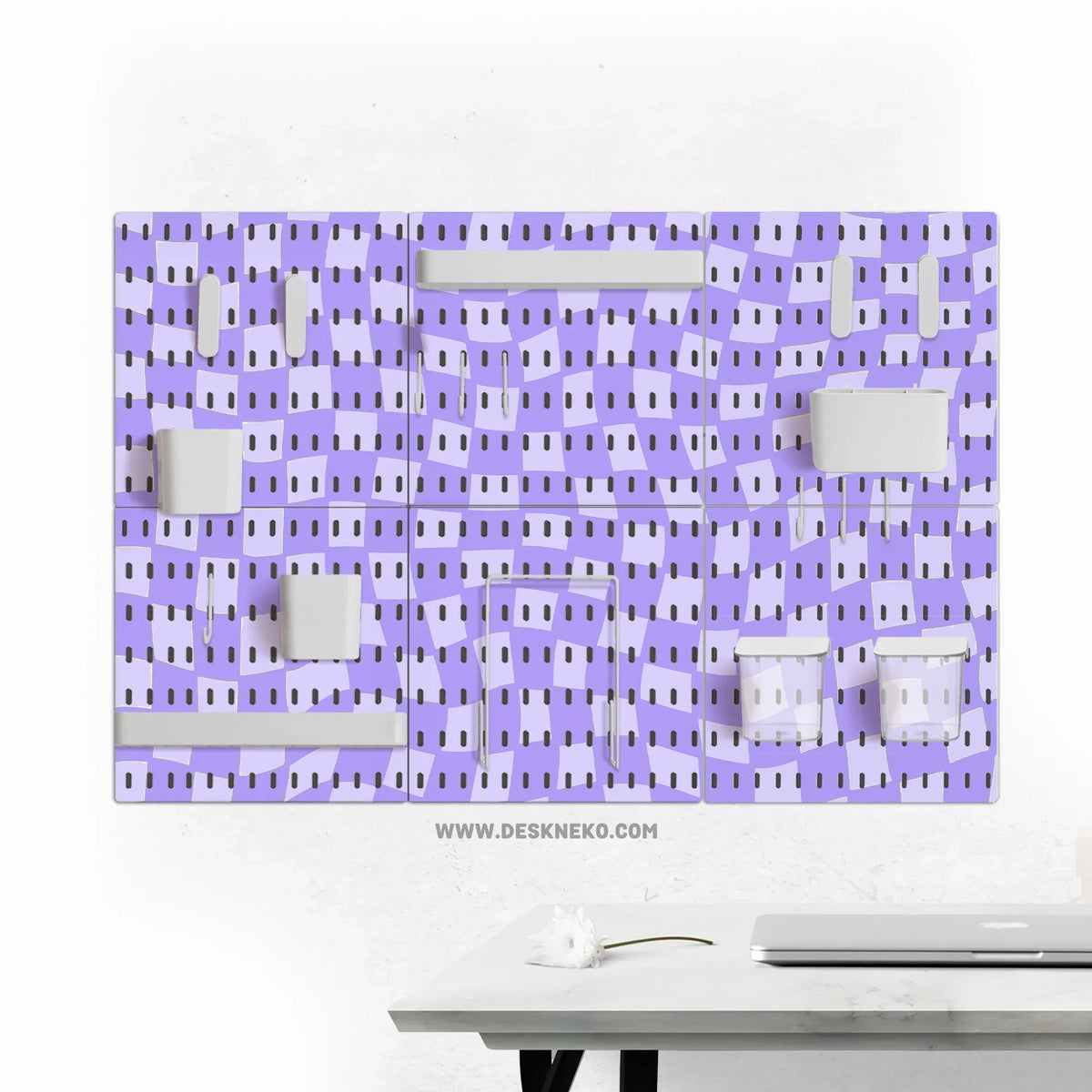 Cute Purple Pegboard - Deskneko